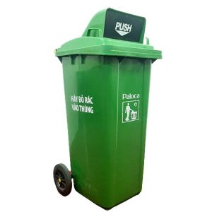 Thùng rác nhựa 120L nắp đẩy