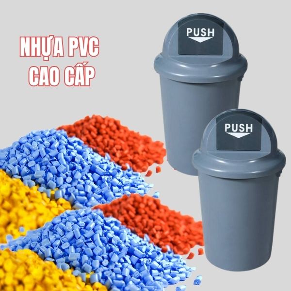 Thùng rác nhựa 100L nắp lât