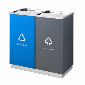 Thùng rác phân loại rác thải inox nắp lật