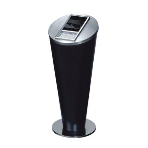 Thùng rác thép có gạt tàn trang trí