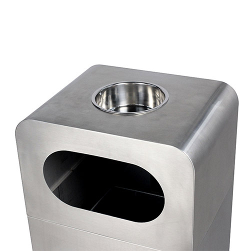 Thùng rác vuông inox ngoài trời