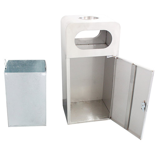 Thùng rác vuông inox ngoài trời