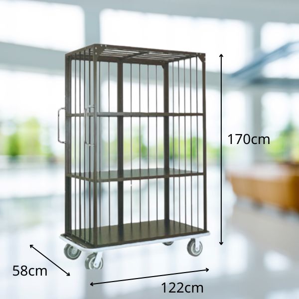 Xe chở đồ vải y tế 3 tầng - hình 3