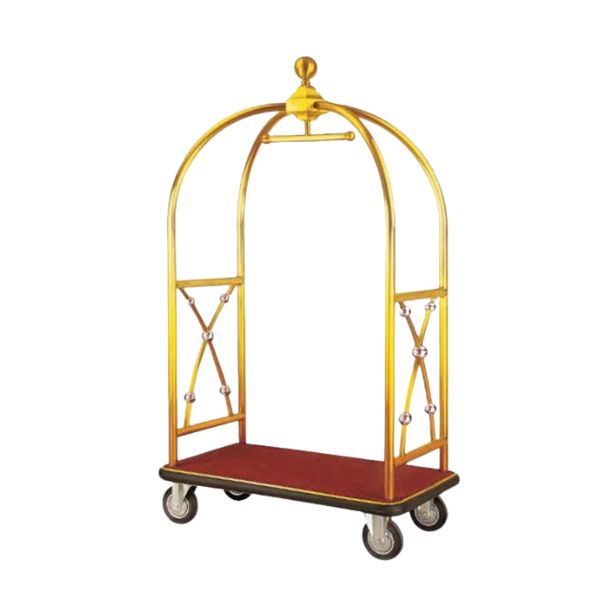 Xe chở hành lý khách sạn inox kiểu lồng chim