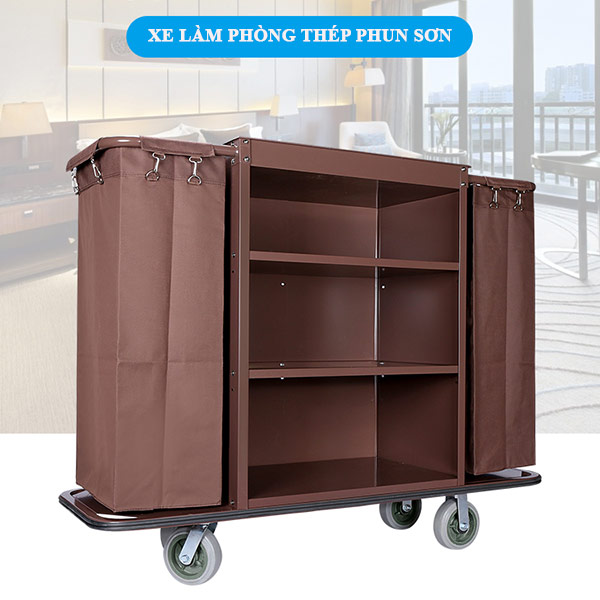 Xe đẩy dọn phòng khách sạn