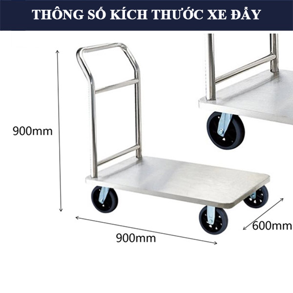 Xe đẩy hàng inox
