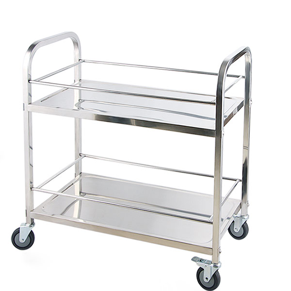 Xe đẩy thức ăn 2 tầng inox giá rẻ