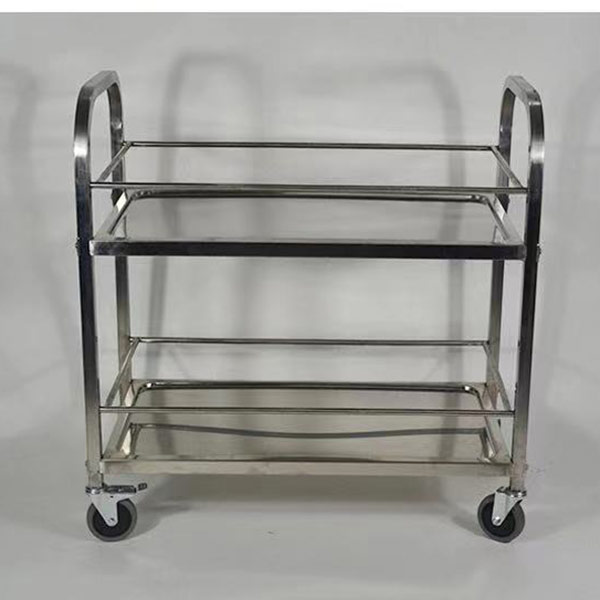 Xe đẩy thức ăn 2 tầng inox giá rẻ