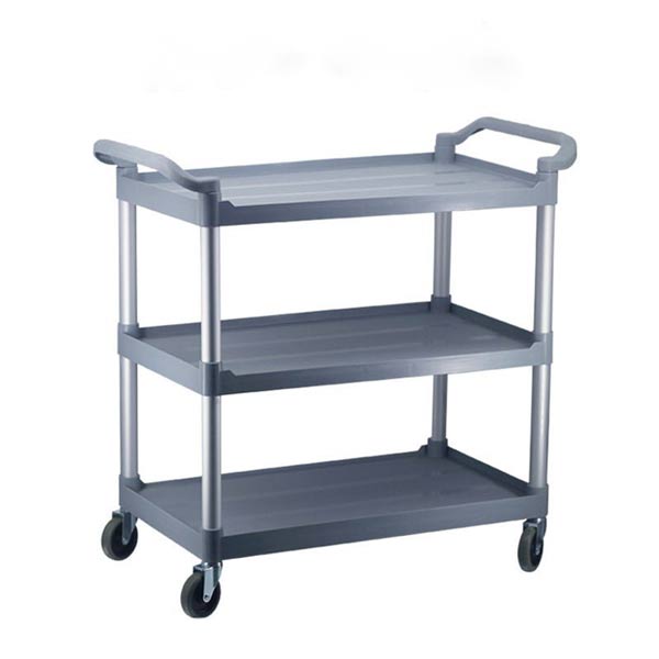 Xe đẩy thức ăn bằng nhựa khung nhôm tròn