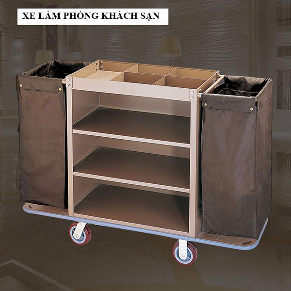 Xe dọn phòng bằng thép phun sơn