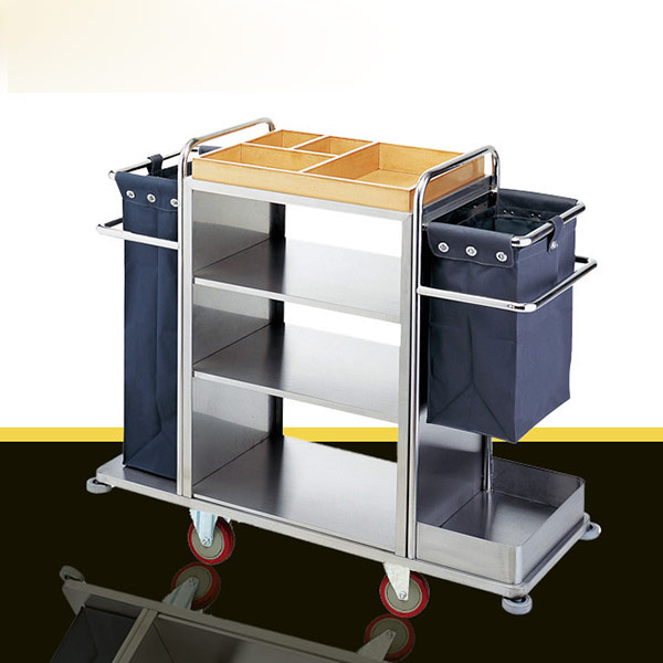 Xe dọn phòng khách sạn inox