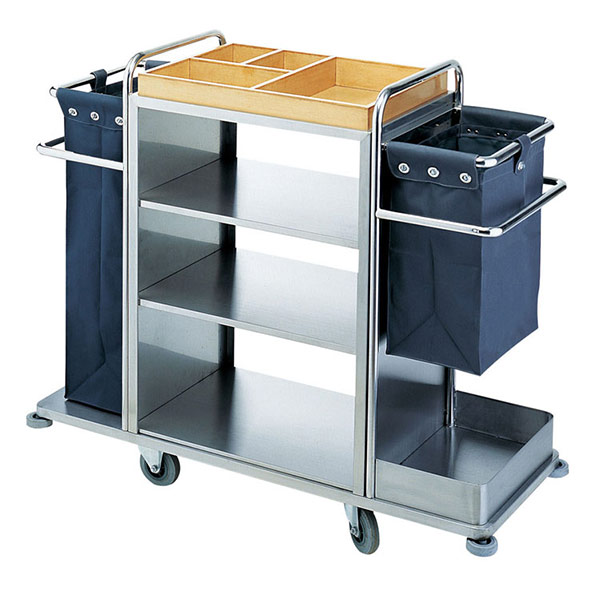 Xe dọn phòng khách sạn inox