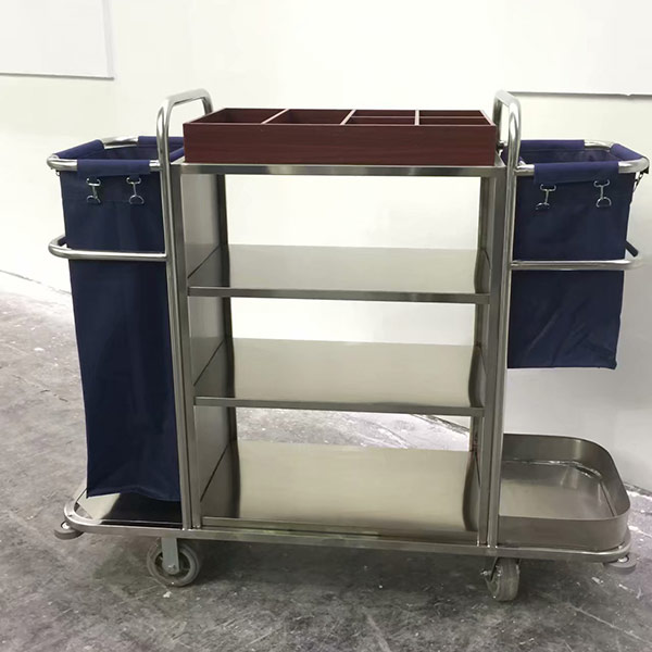 Xe dọn phòng khách sạn inox