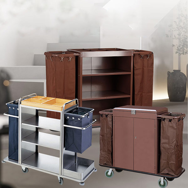 Xe dọn phòng khách sạn inox