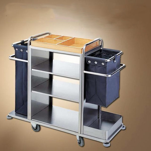 Xe dọn phòng khách sạn inox