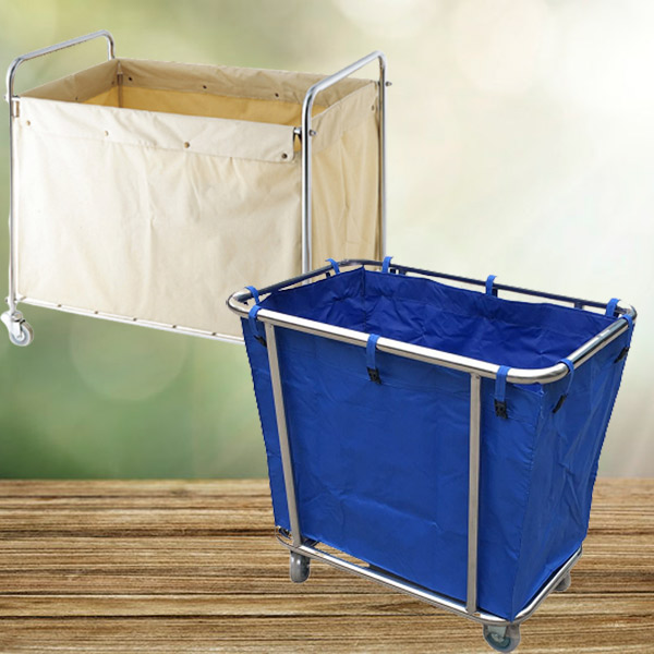 Xe gom đồ giặt là bằng inox