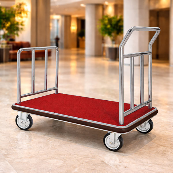 Xe kéo hành lý chữ U inox trắng khuyến mãi SALE 20%