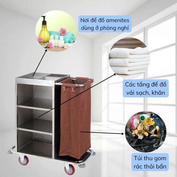 Xe làm buồng cỡ nhỏ 1 túi vải