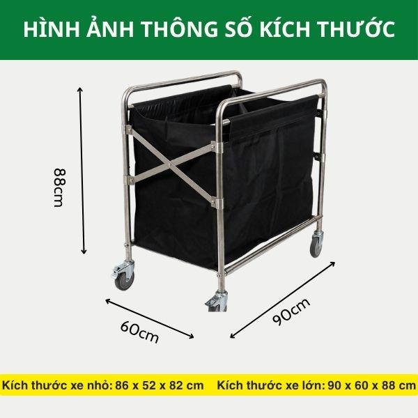 Xe vận chuyển đồ vải khung gấp gọn
