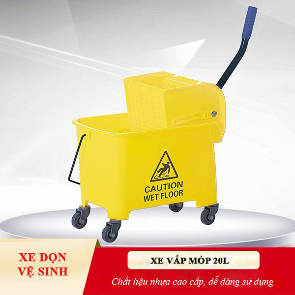 Xe vắt móp 20l- xe lau sàn 20 lít